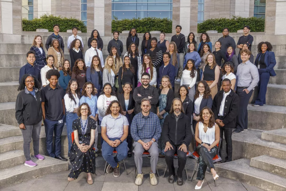 PROPEL scholars standing in front of Genentech Hall
